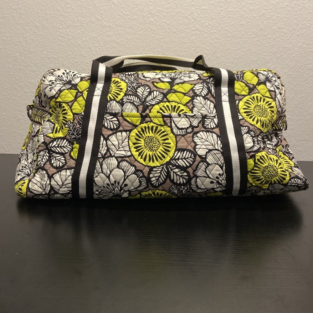 Vera Bradley Citron Travel Diaper Bag Sporty Weekend Duffel Bag